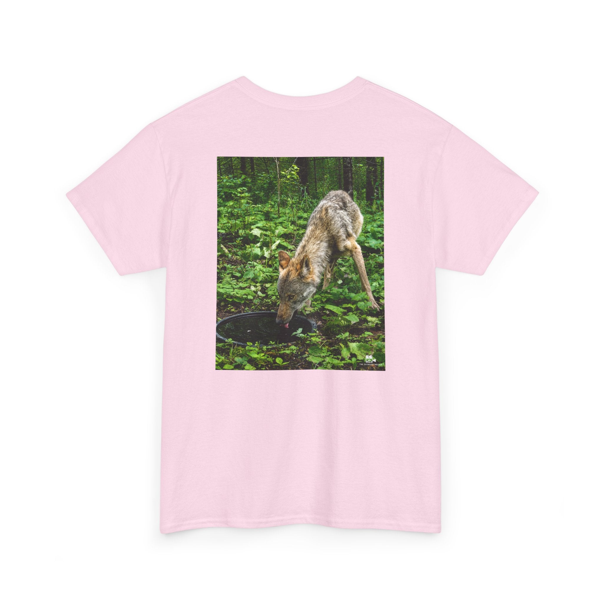 Wolf Drinking Graphic Tee - Adult Unisex T-Shirt - The Outdoor Theater
