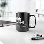 Outdoor Theater Logo Mug - Black 15oz Ceramic Logo Mug