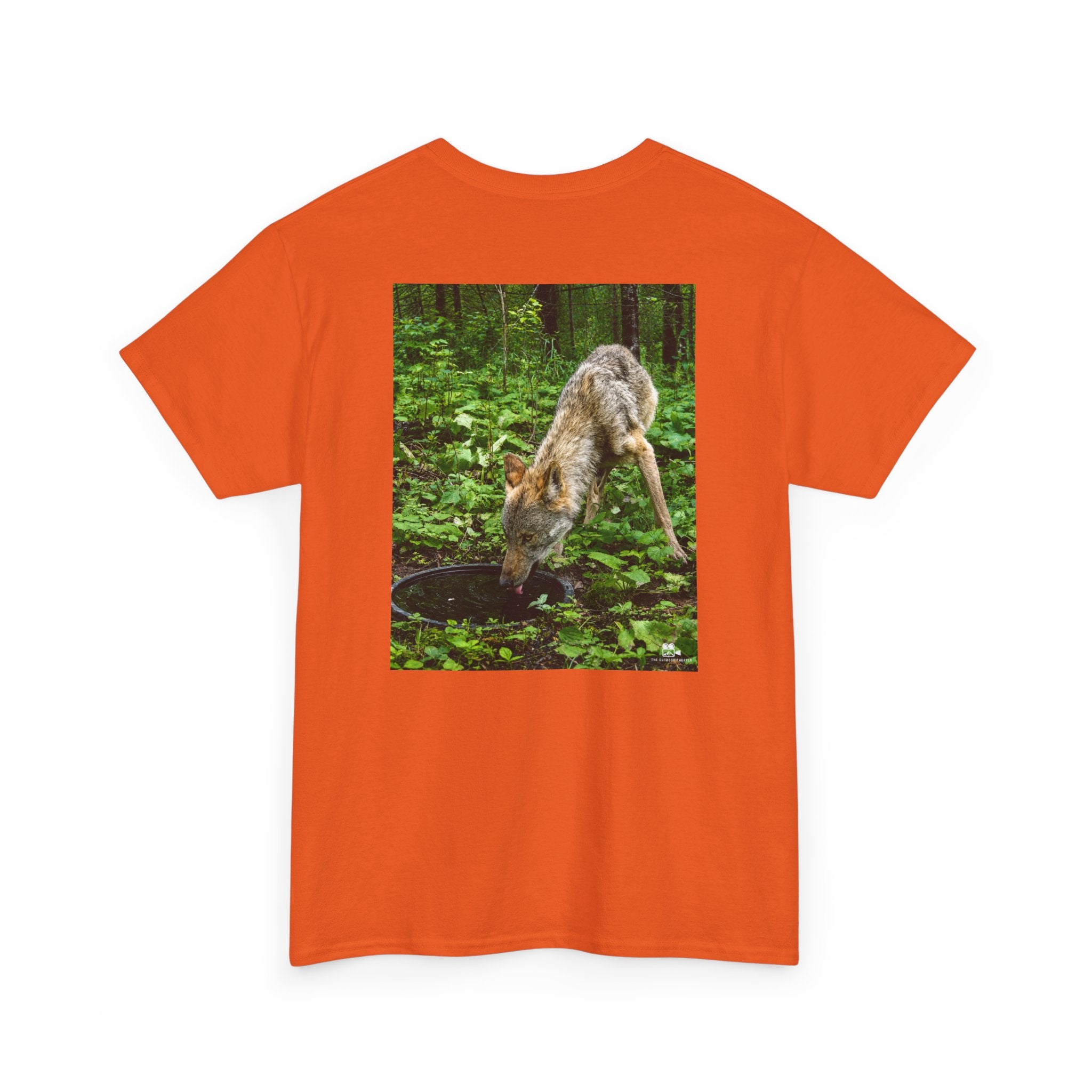 Wolf Drinking Graphic Tee - Adult Unisex T-Shirt - The Outdoor Theater