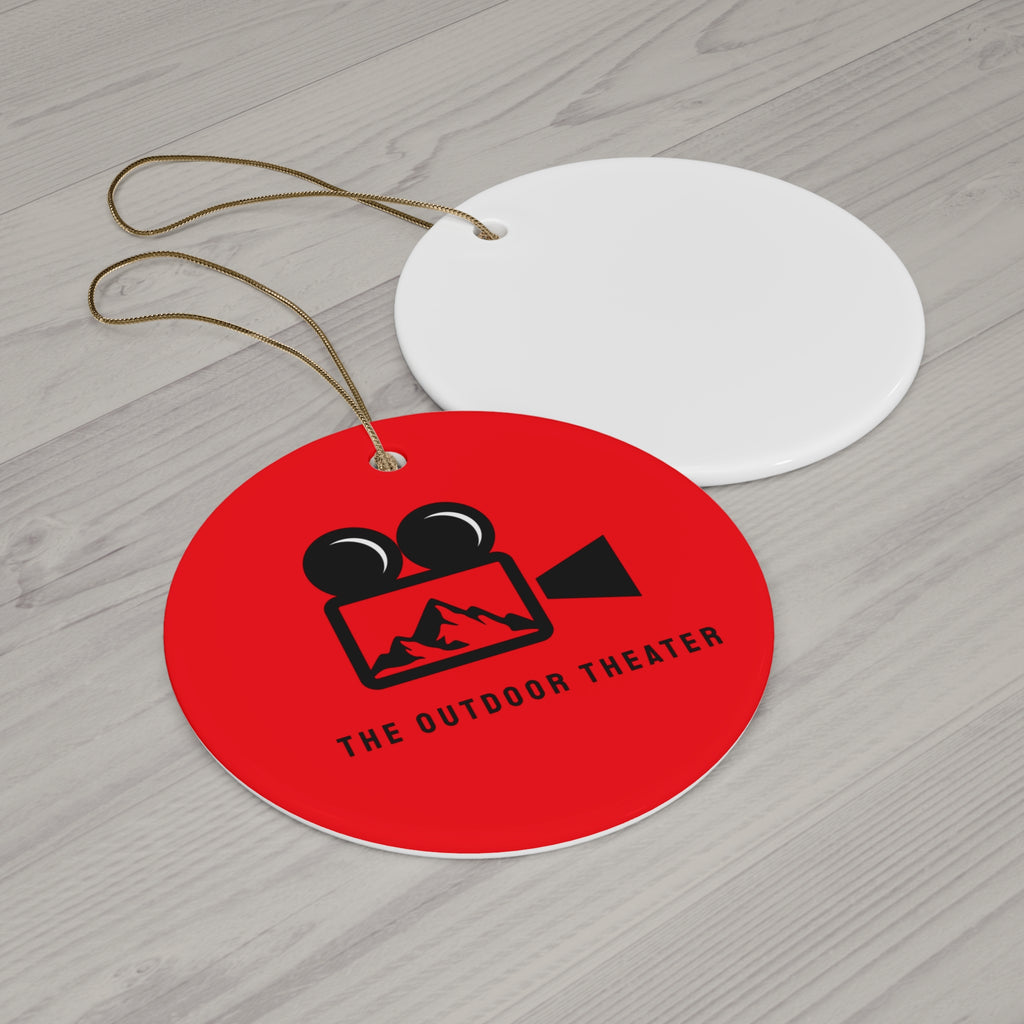 Outdoor Theater Ceramic Ornament - Red Logo Ornament