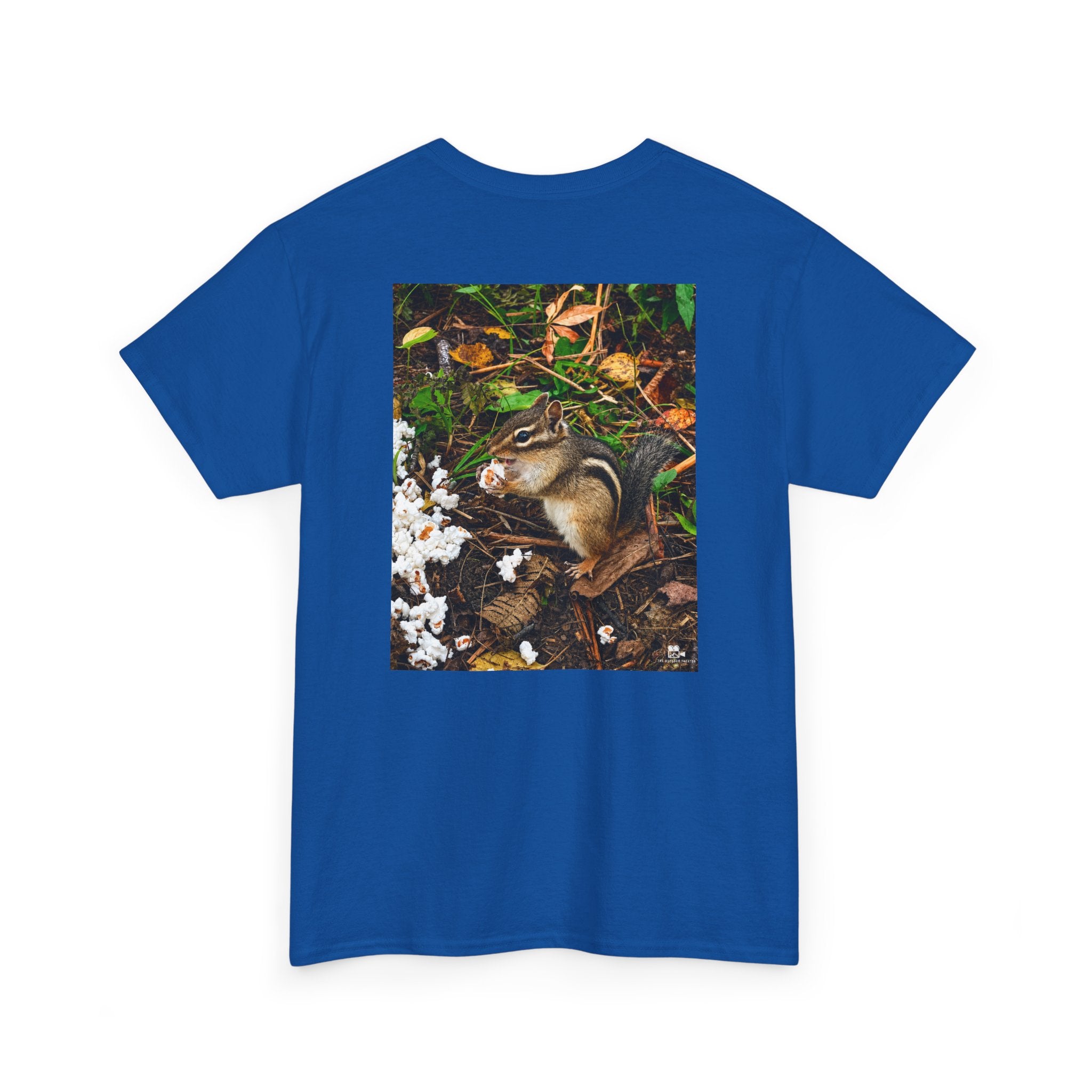Chipmunk Popcorn Graphic Tee - Adult Unisex T-Shirt - The Outdoor Theater
