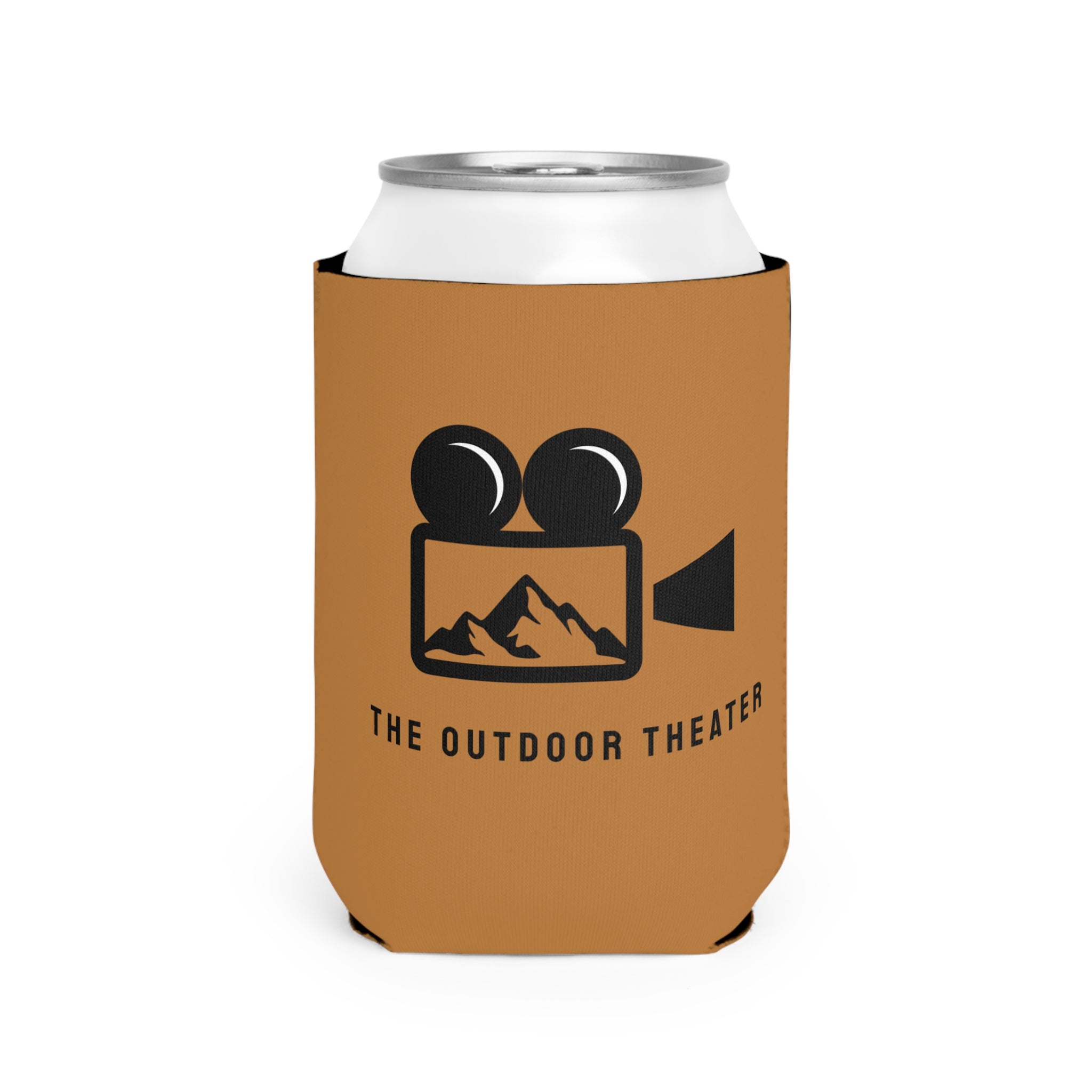 Outdoor Theater Logo Can Cooler Sleeve - Light Brown