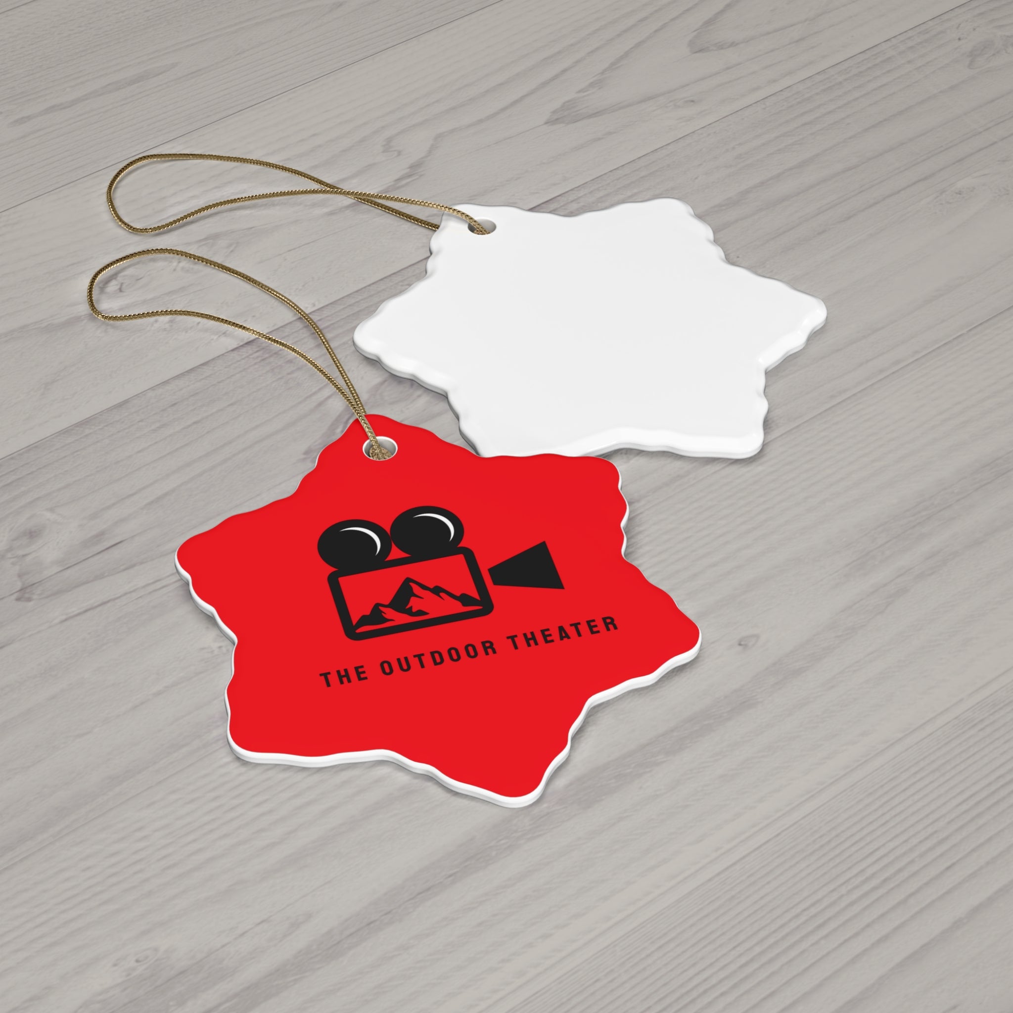 Outdoor Theater Ceramic Ornament - Red Logo Ornament