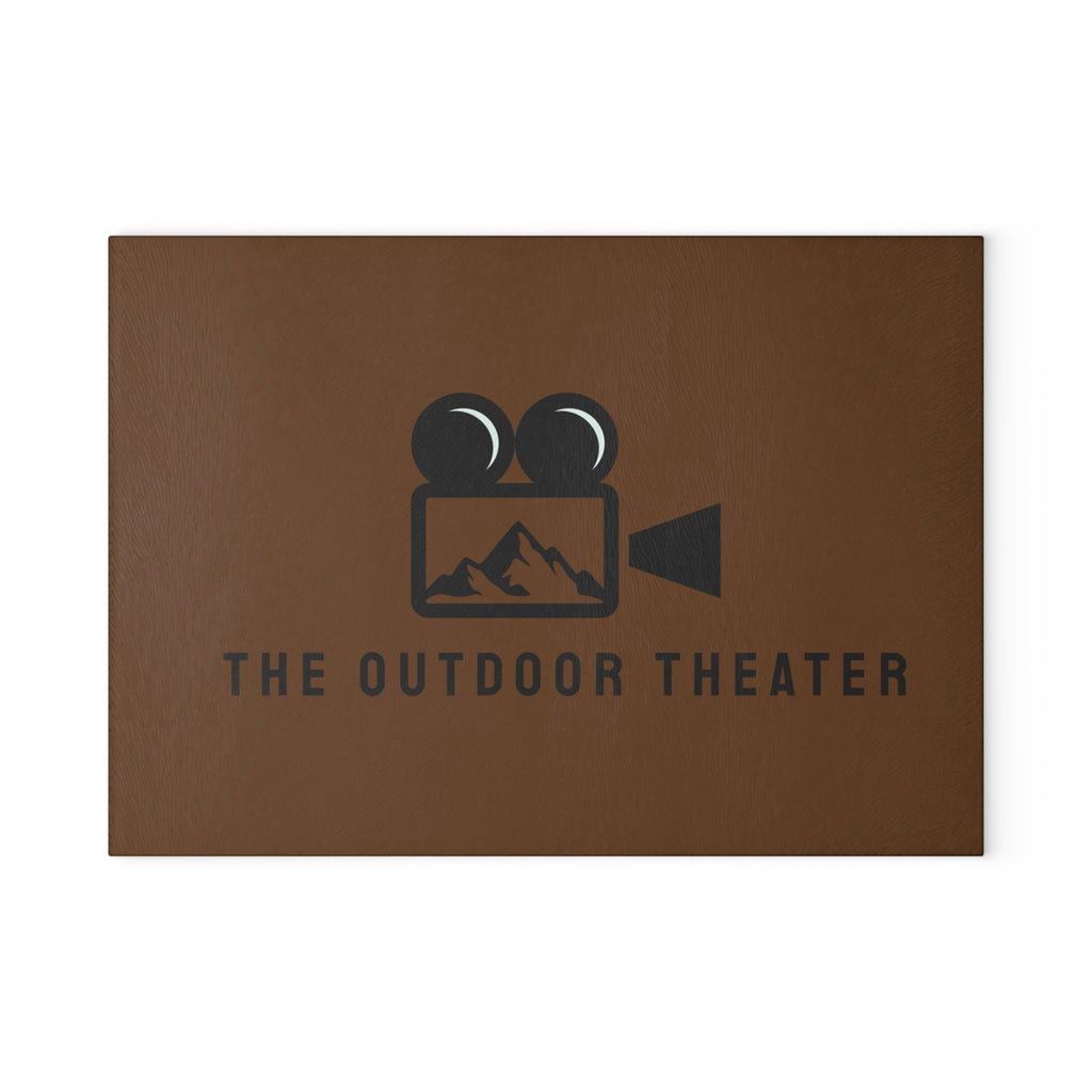 Outdoor Theater Logo Glass Cutting Board
