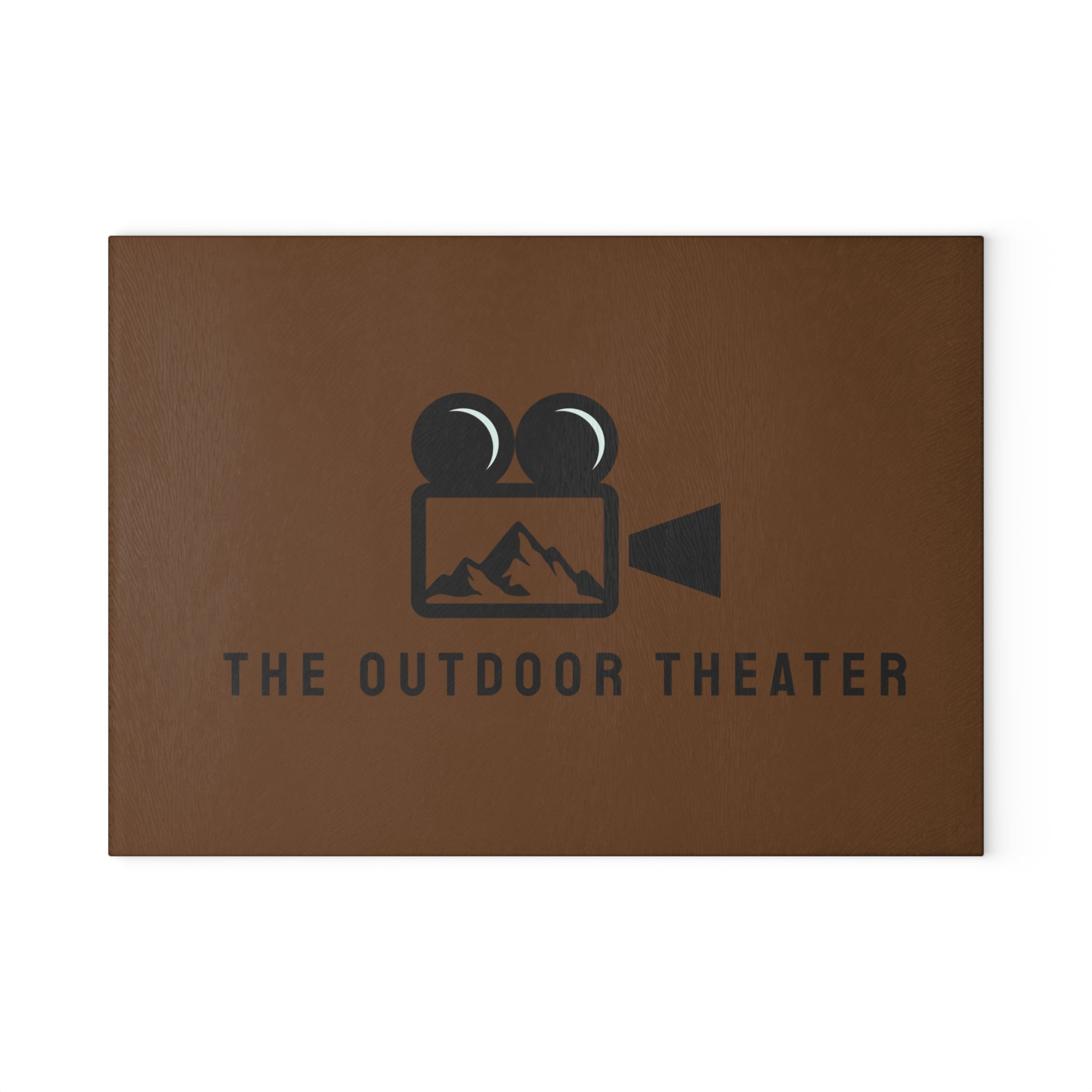Outdoor Theater Logo Glass Cutting Board