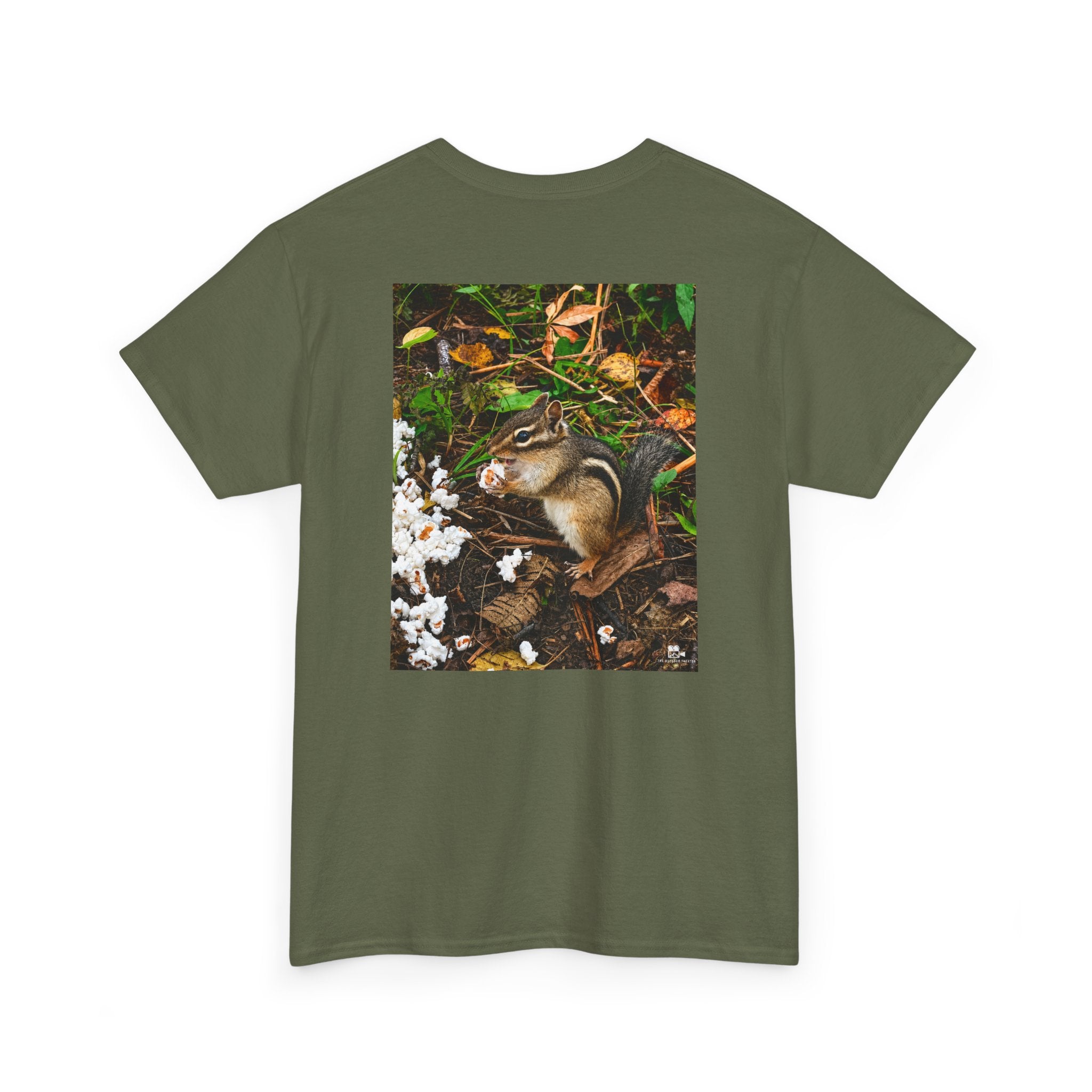 Chipmunk Popcorn Graphic Tee - Adult Unisex T-Shirt - The Outdoor Theater