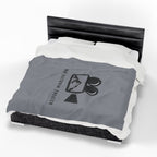 Outdoor Theater Velveteen Plush Blanket - Gray Logo Blanket