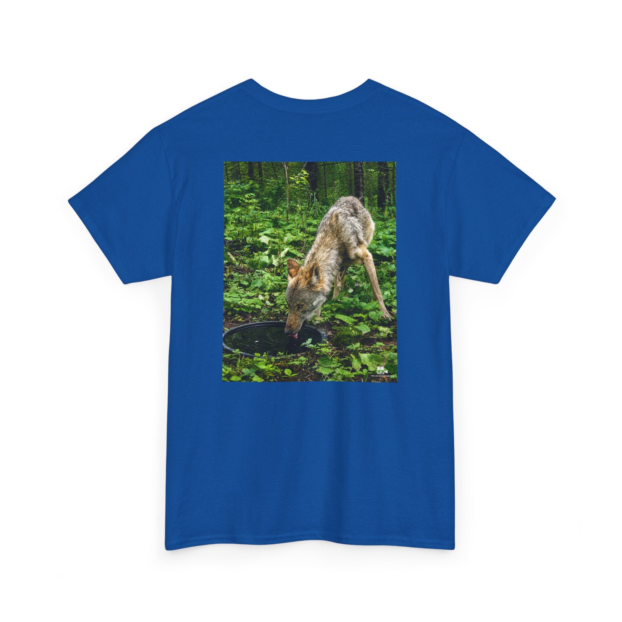 Wolf Drinking Graphic Tee - Adult Unisex T-Shirt - The Outdoor Theater