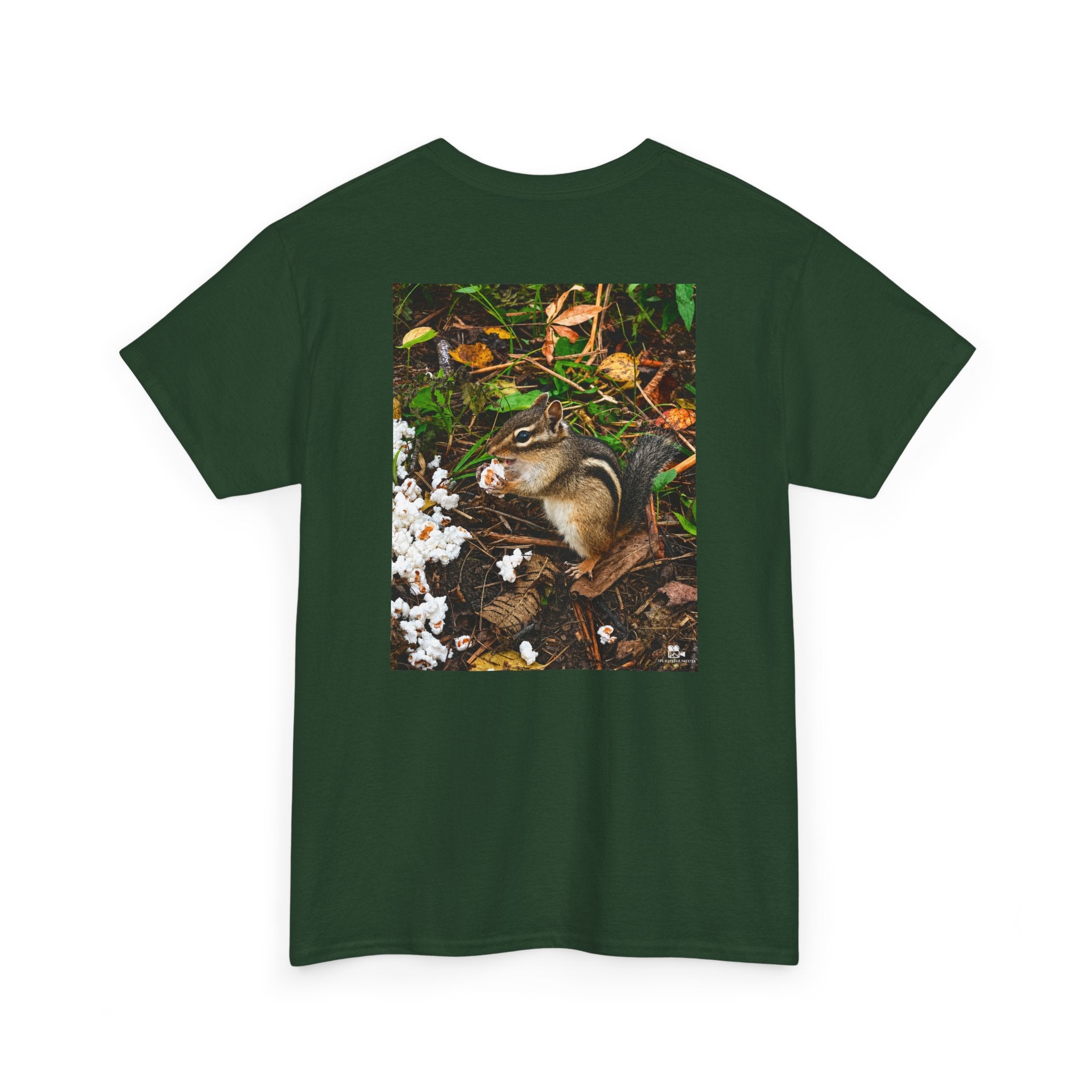Chipmunk Popcorn Graphic Tee - Adult Unisex T-Shirt - The Outdoor Theater