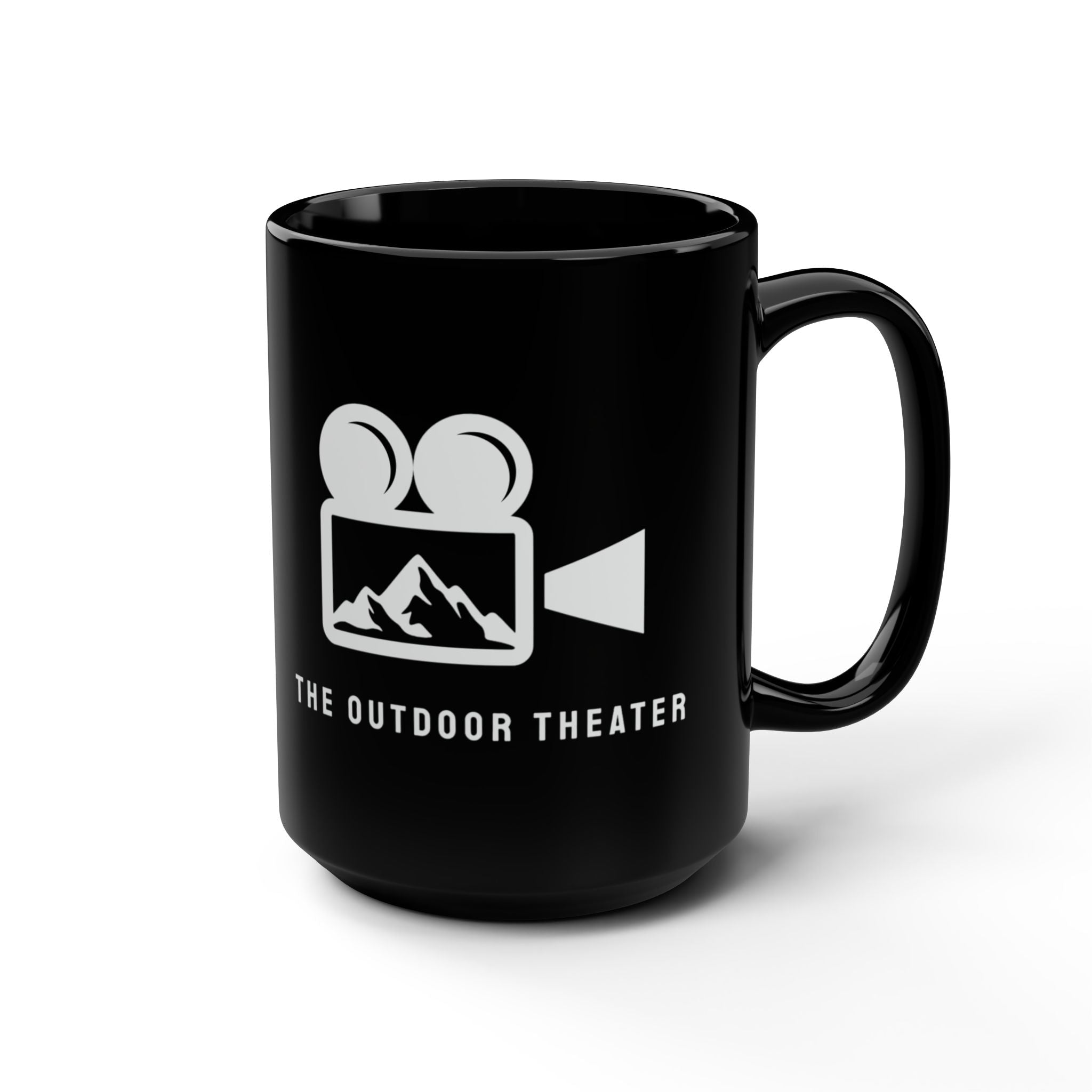Outdoor Theater Logo Mug - Black 15oz Ceramic Logo Mug