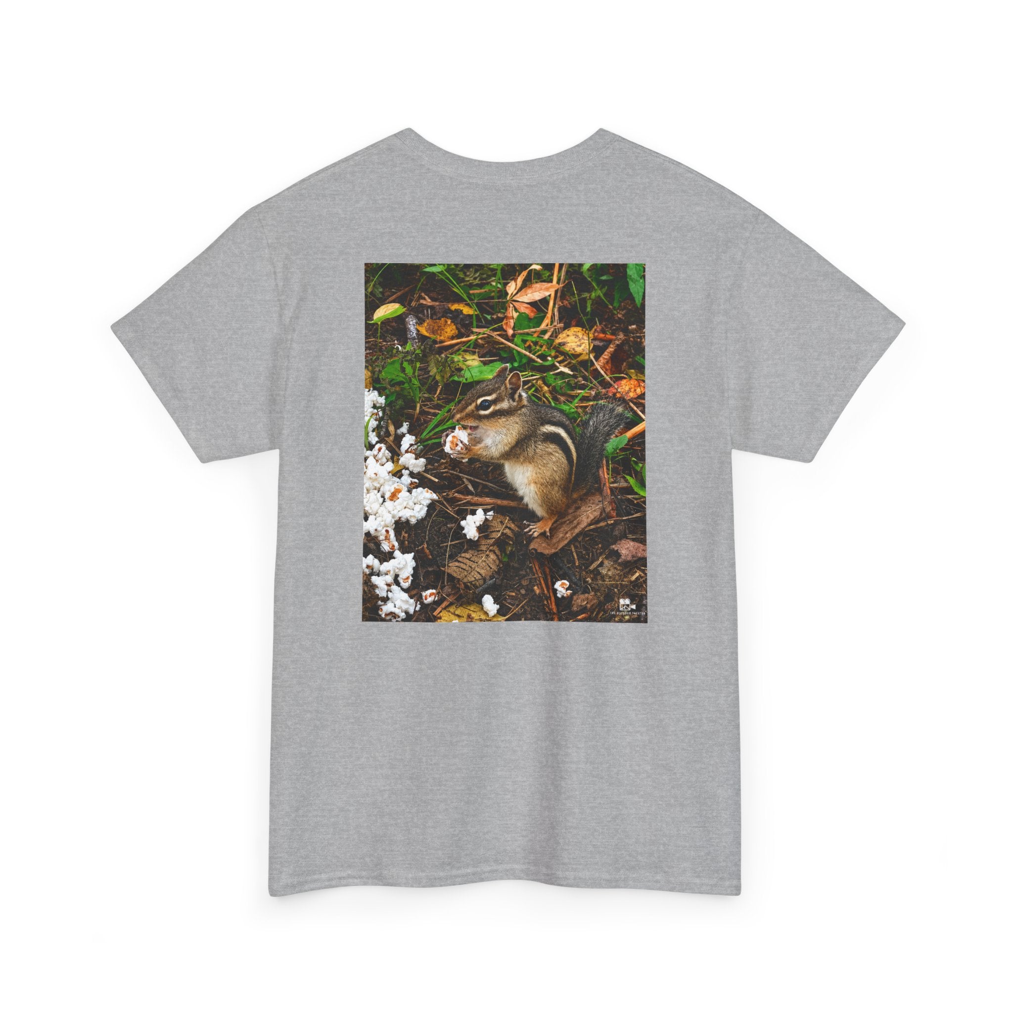 Chipmunk Popcorn Graphic Tee - Adult Unisex T-Shirt - The Outdoor Theater