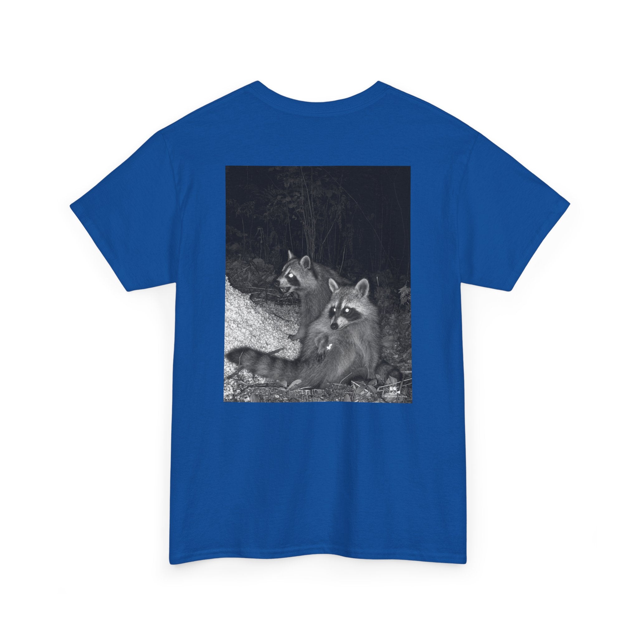 Raccoon Popcorn Party Graphic Tee - Adult Unisex T-Shirt - The Outdoor Theater