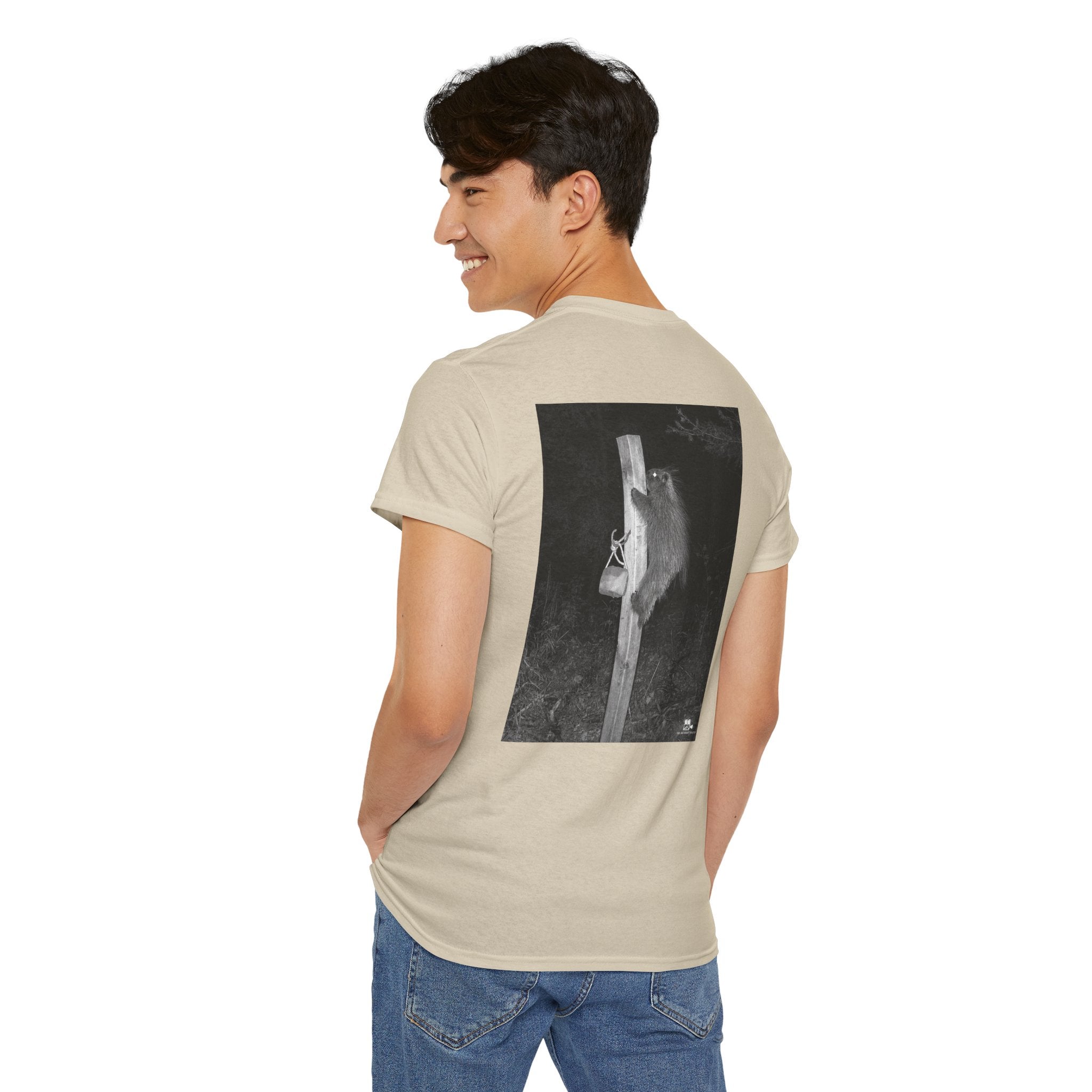 Porcupine Climbing Graphic Tee - Adult Unisex T-Shirt - The Outdoor Theater