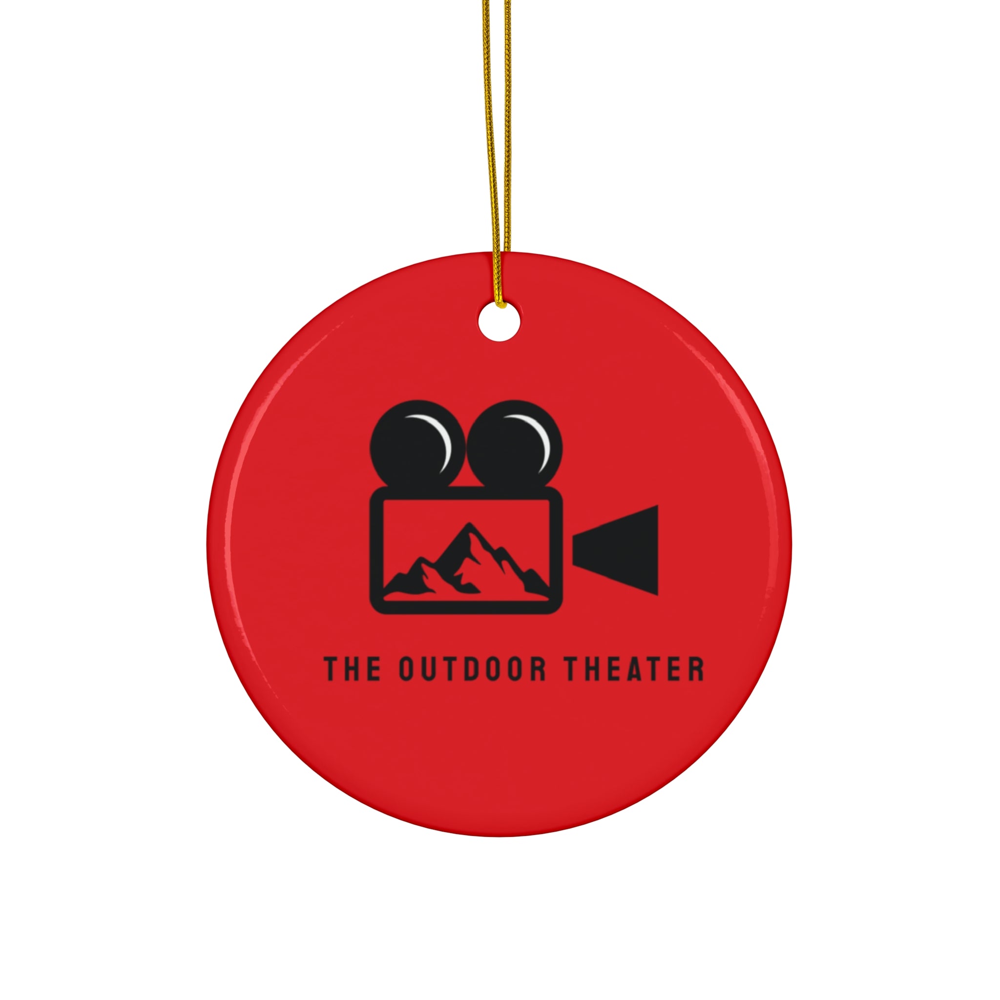 Outdoor Theater Ceramic Ornament - Red Logo Ornament