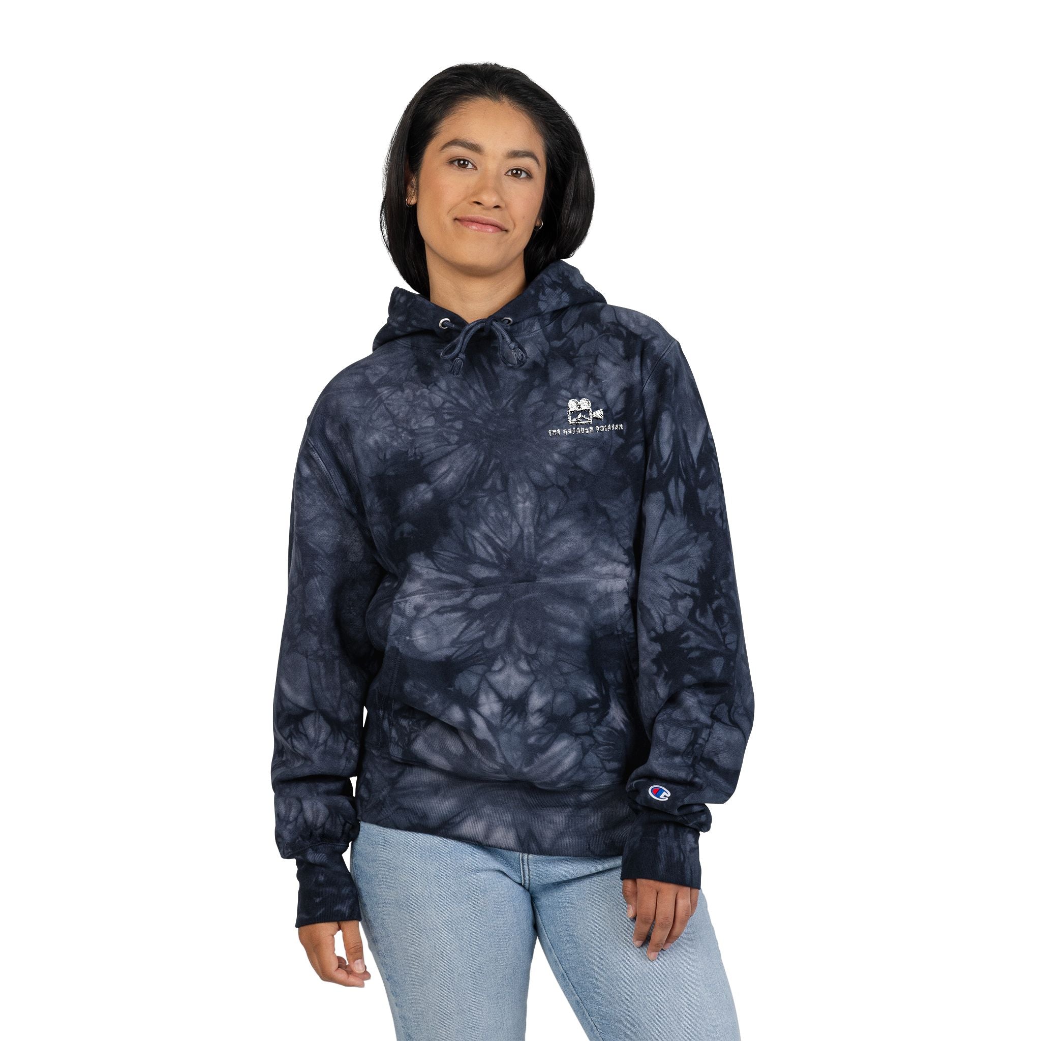 Outdoor Theater Embroidered Logo Tie-Dye Hoodie - Tie-Dye Adult Unisex Hooded Sweatshirt