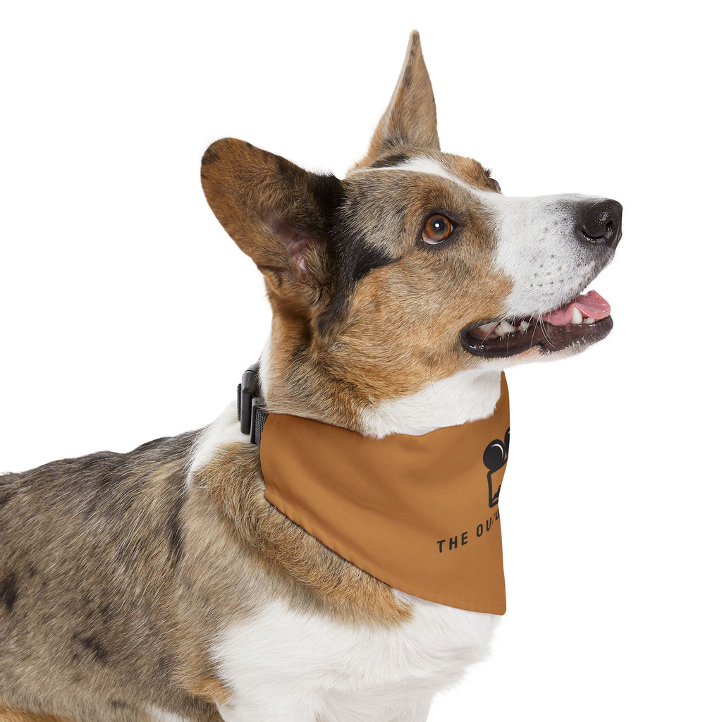 Outdoor Theater Logo Pet Bandana with Buckle Collar - Light Brown