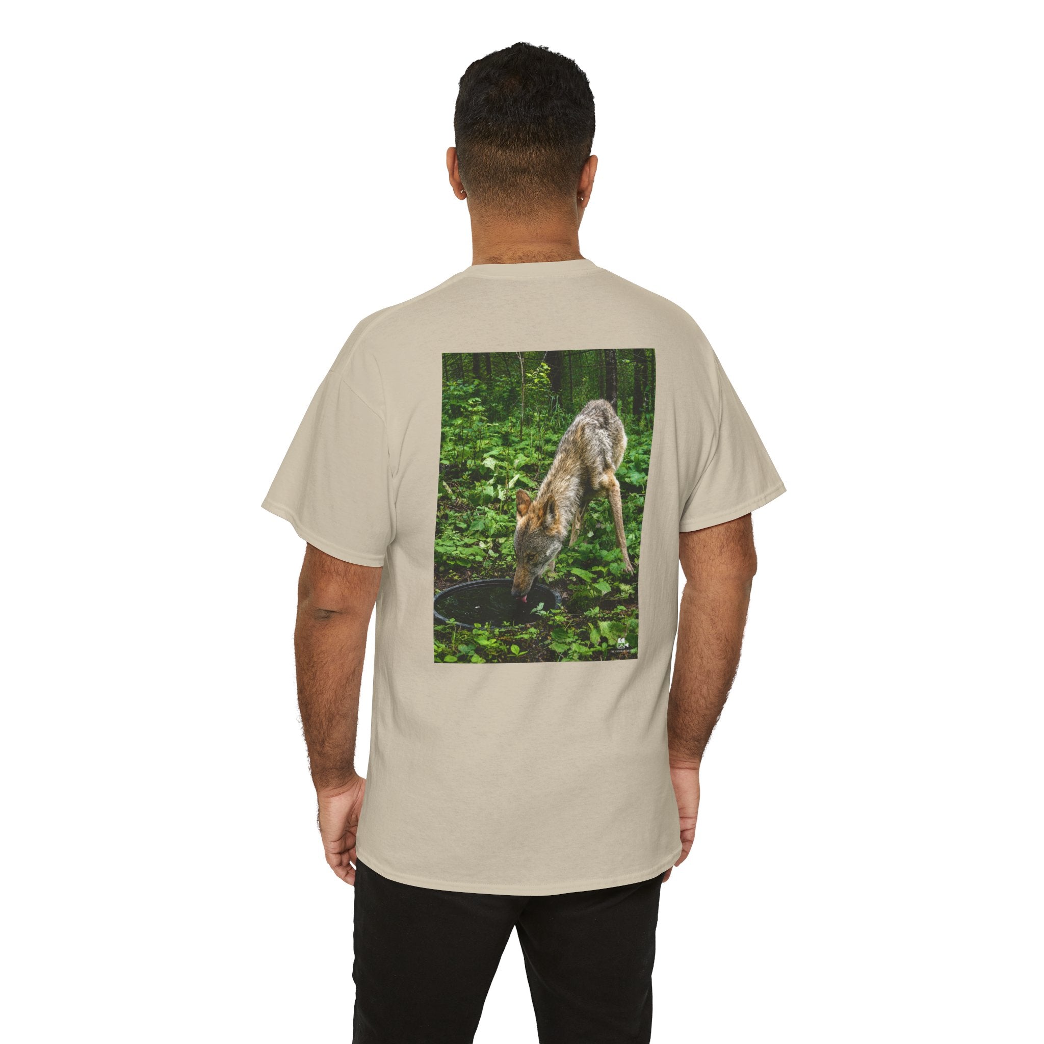 Wolf Drinking Graphic Tee - Adult Unisex T-Shirt - The Outdoor Theater