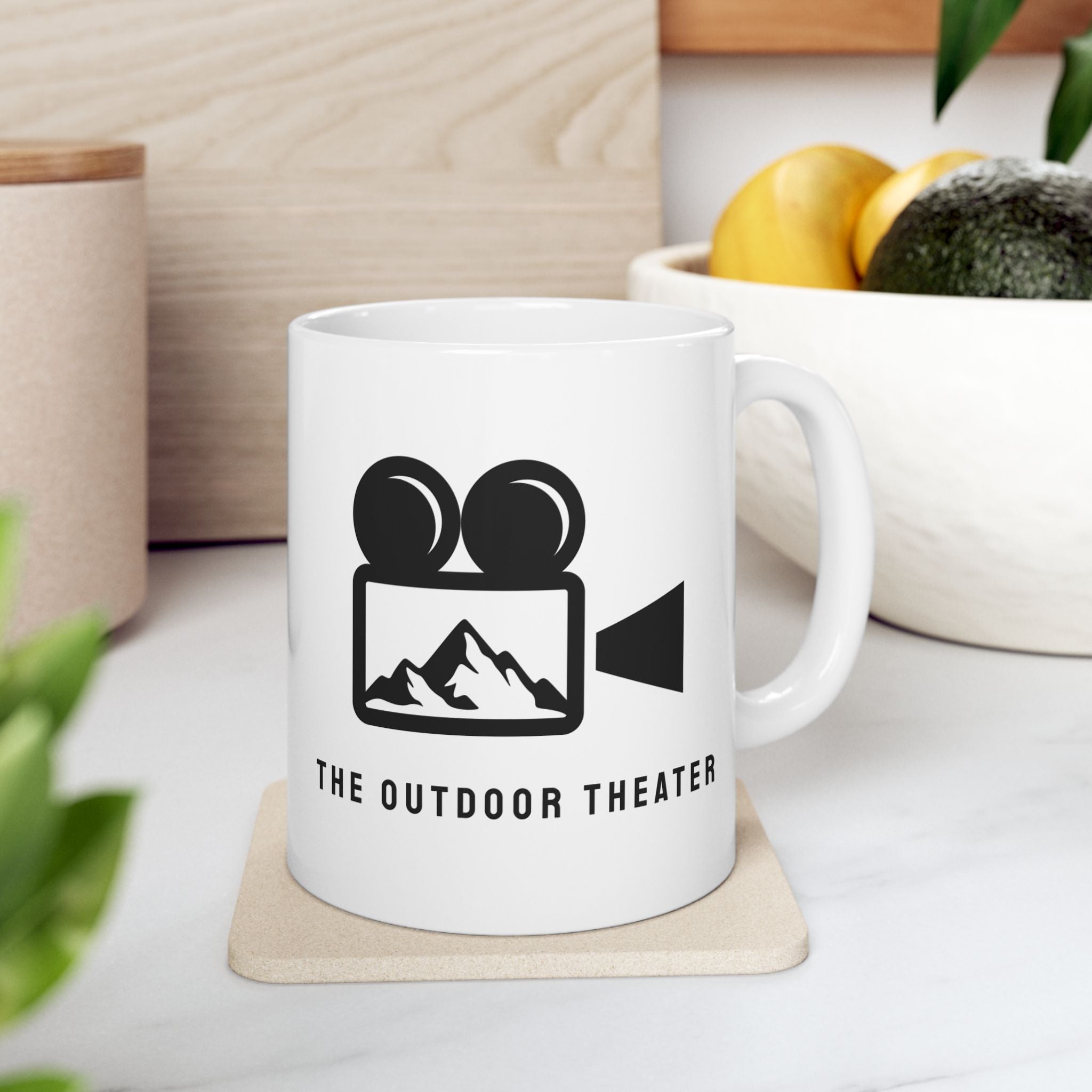 Outdoor Theater Logo Mug - White Ceramic Logo Mug