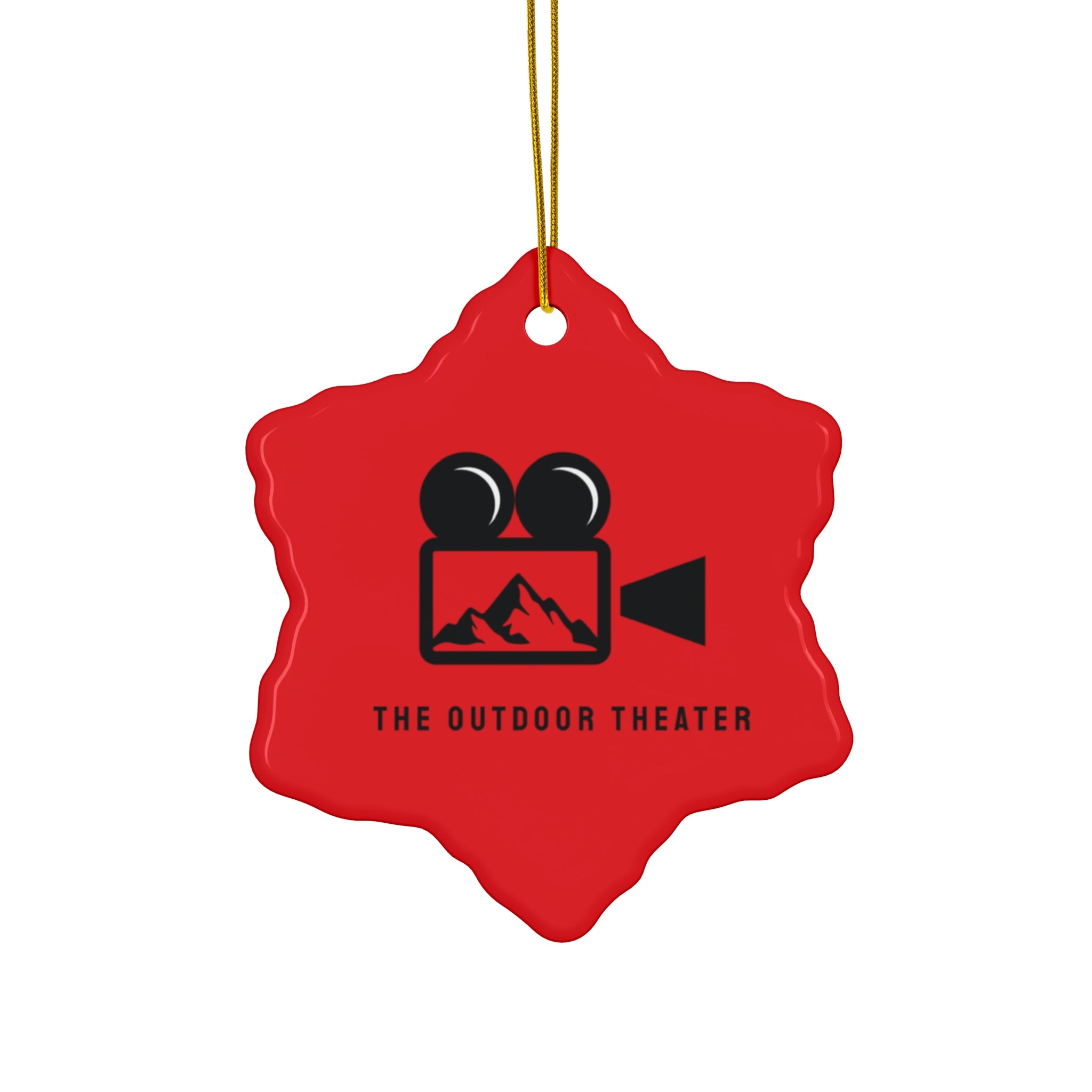 Outdoor Theater Ceramic Ornament - Red Logo Ornament
