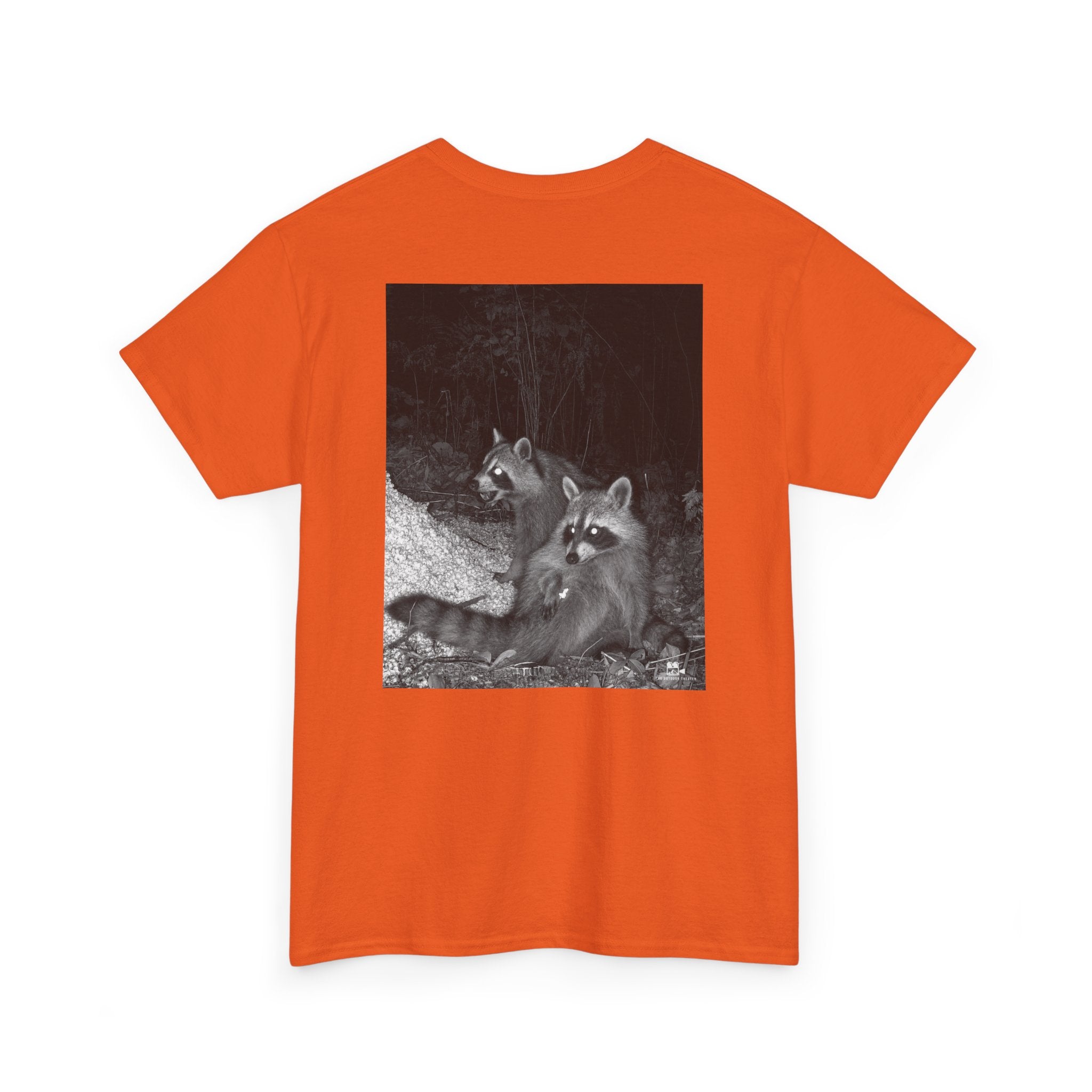 Raccoon Popcorn Party Graphic Tee - Adult Unisex T-Shirt - The Outdoor Theater