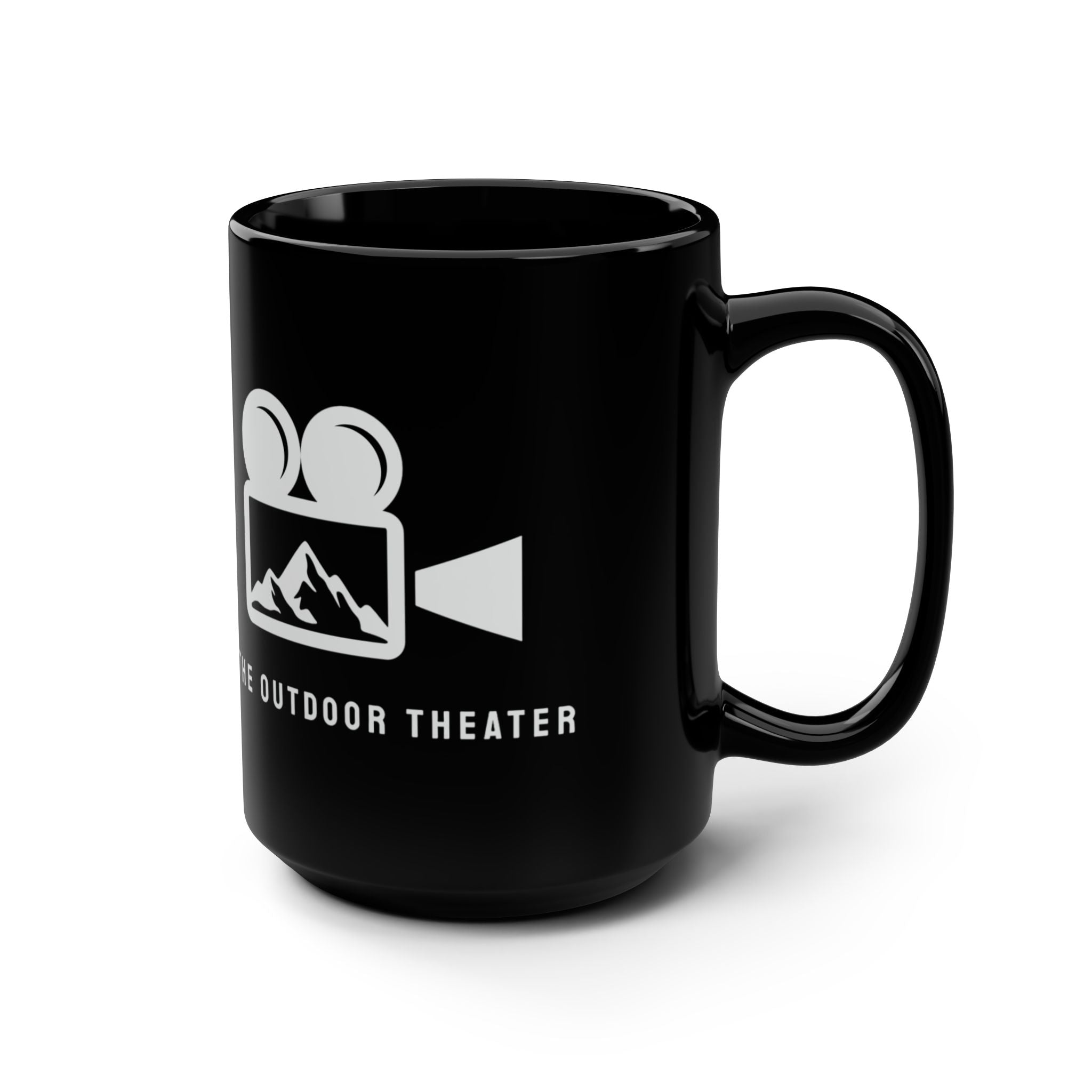 Outdoor Theater Logo Mug - Black 15oz Ceramic Logo Mug