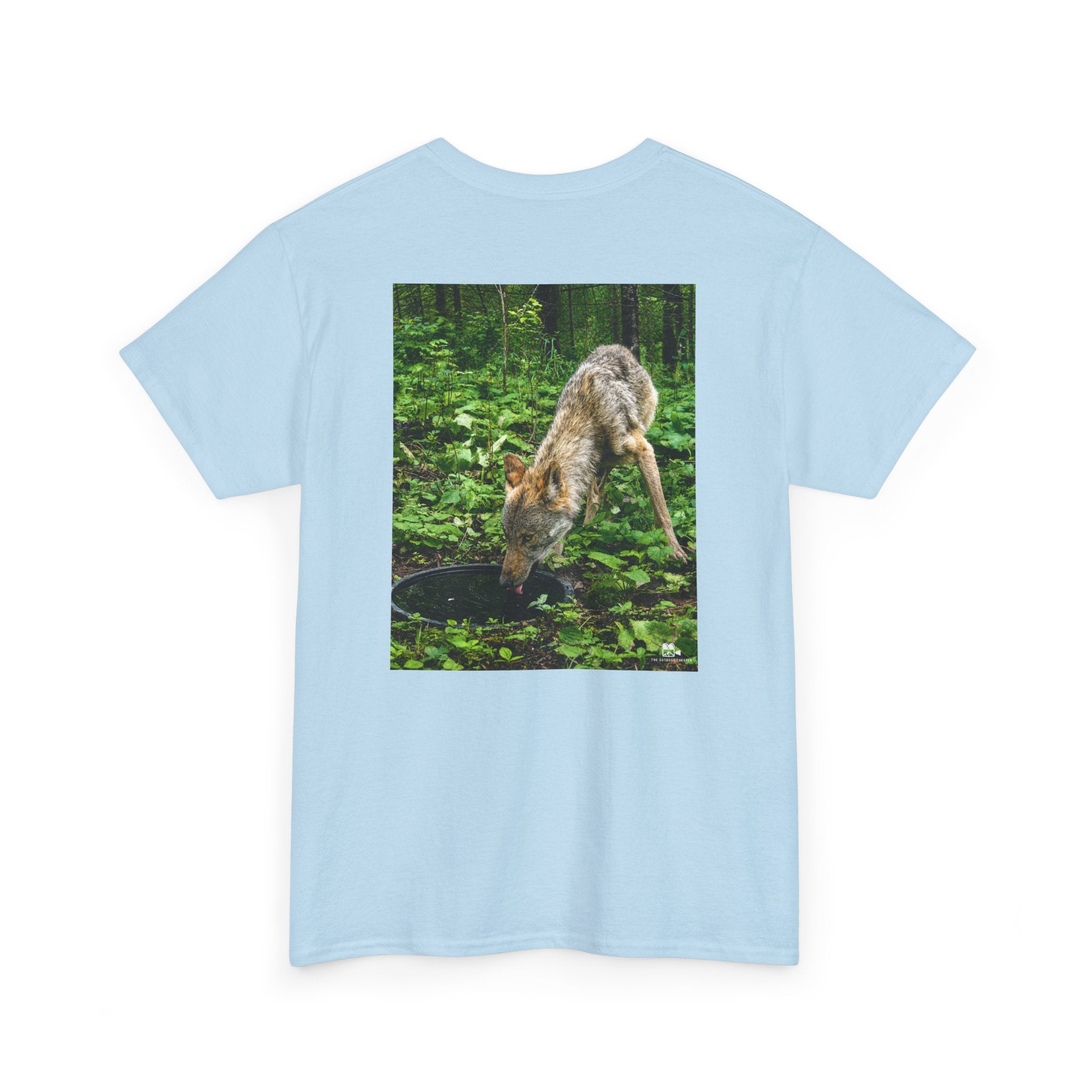 Wolf Drinking Graphic Tee - Adult Unisex T-Shirt - The Outdoor Theater