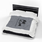 Outdoor Theater Velveteen Plush Blanket - Gray Logo Blanket