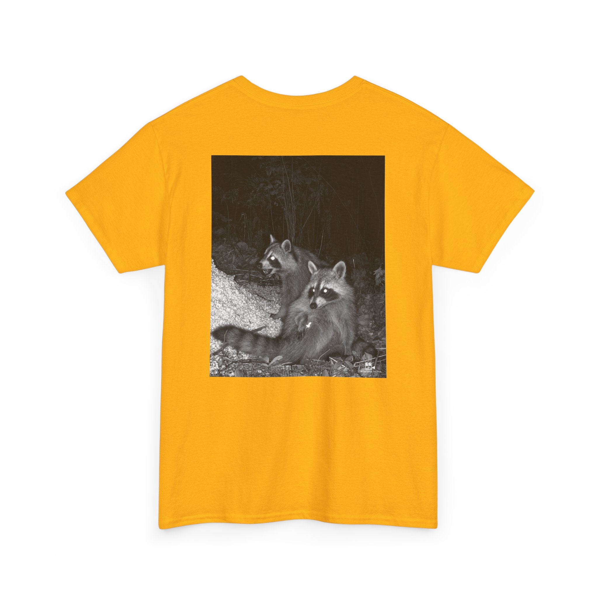 Raccoon Popcorn Party Graphic Tee - Adult Unisex T-Shirt - The Outdoor Theater