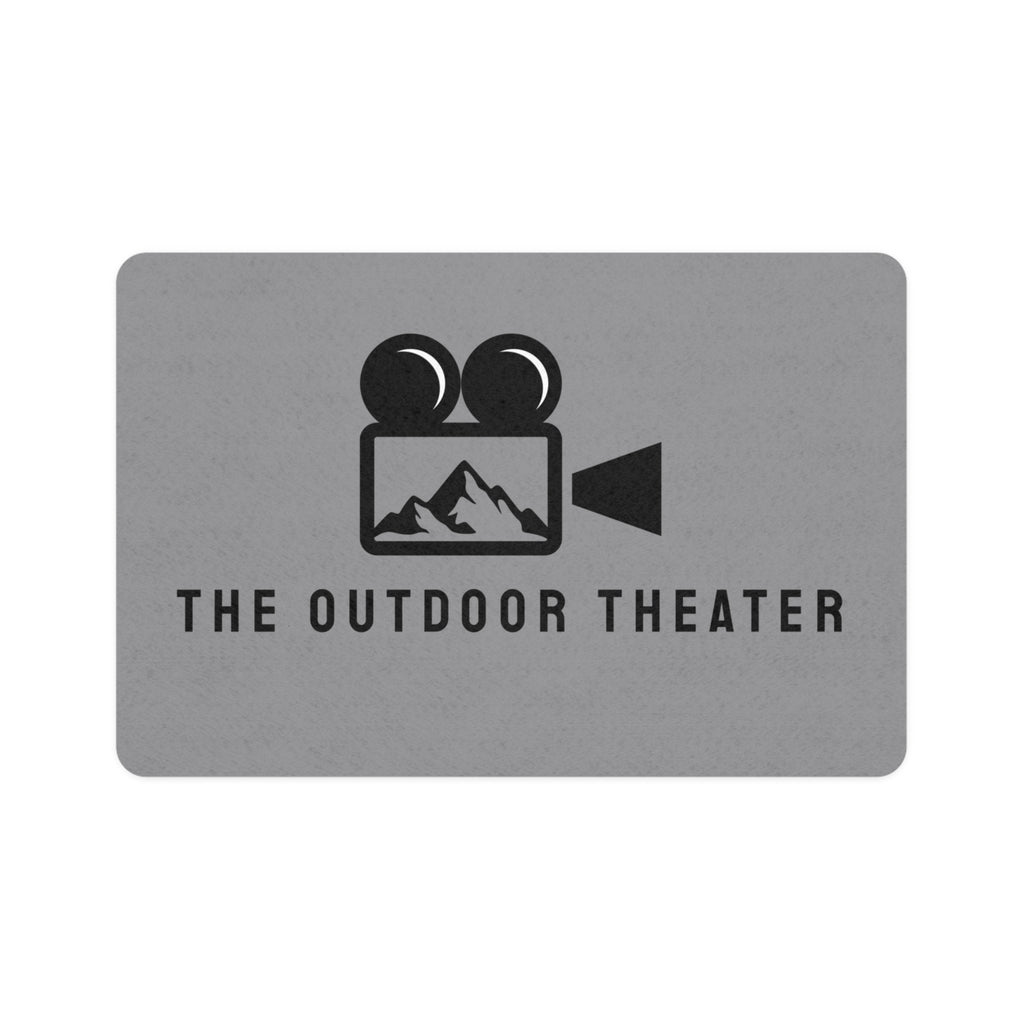 Outdoor Theater Logo Pet Food Mat - Dog/Cat Dish Mat - Grey